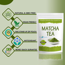 Load image into Gallery viewer, Matcha Green Tea Powder - 100g (Up to 100 Servings) | Ideal for Lattes, Smoothies, Energy, Focus &amp; Detox