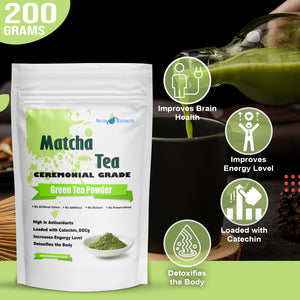 Matcha Green Tea  200g - Perfect for Hot and Cold Drinks, Baking, Cooking, and Smoothies