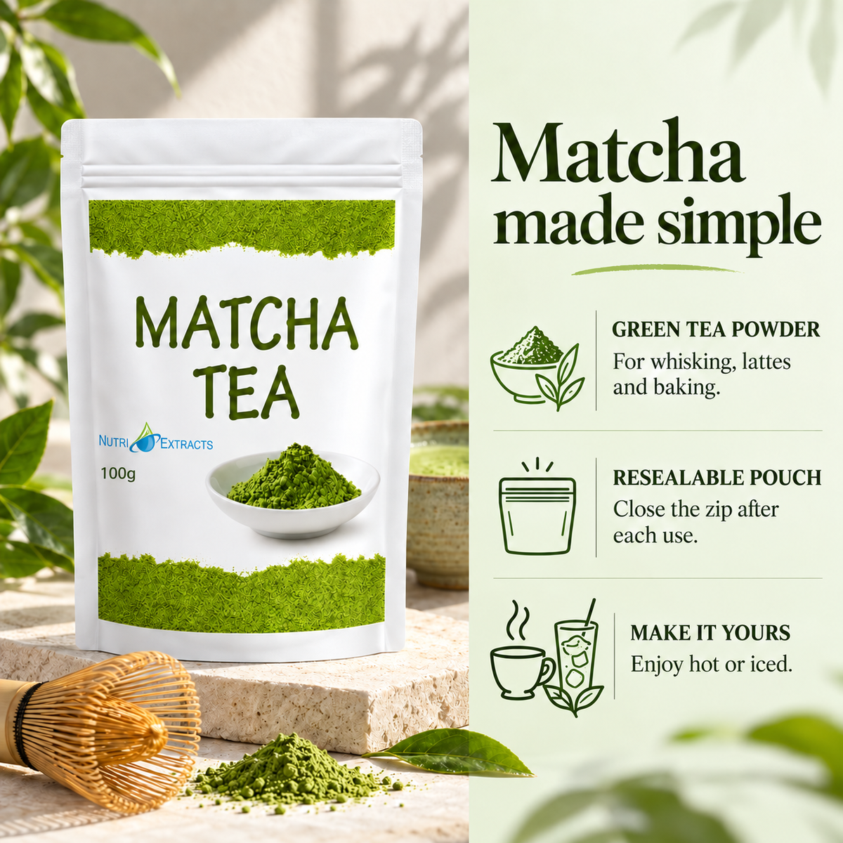 Original Ceremonial Matcha Green Tea Powder – 100g
