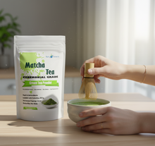 Load image into Gallery viewer, 200g x2 Matcha Green Tea Powder Pouch (Up to 200 Servings) | Ideal for Lattes, Smoothies, Energy, Focus &amp; Detox