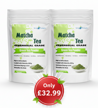 Load image into Gallery viewer, 200g x2 Matcha Green Tea Powder Pouch (Up to 200 Servings) | Ideal for Lattes, Smoothies, Energy, Focus &amp; Detox