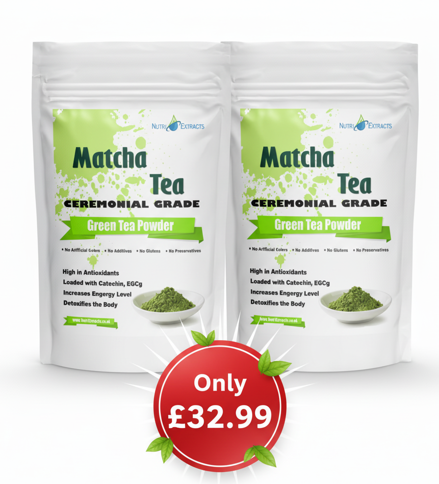 200g x2 Matcha Green Tea Powder Pouch (Up to 200 Servings) | Ideal for Lattes, Smoothies, Energy, Focus & Detox